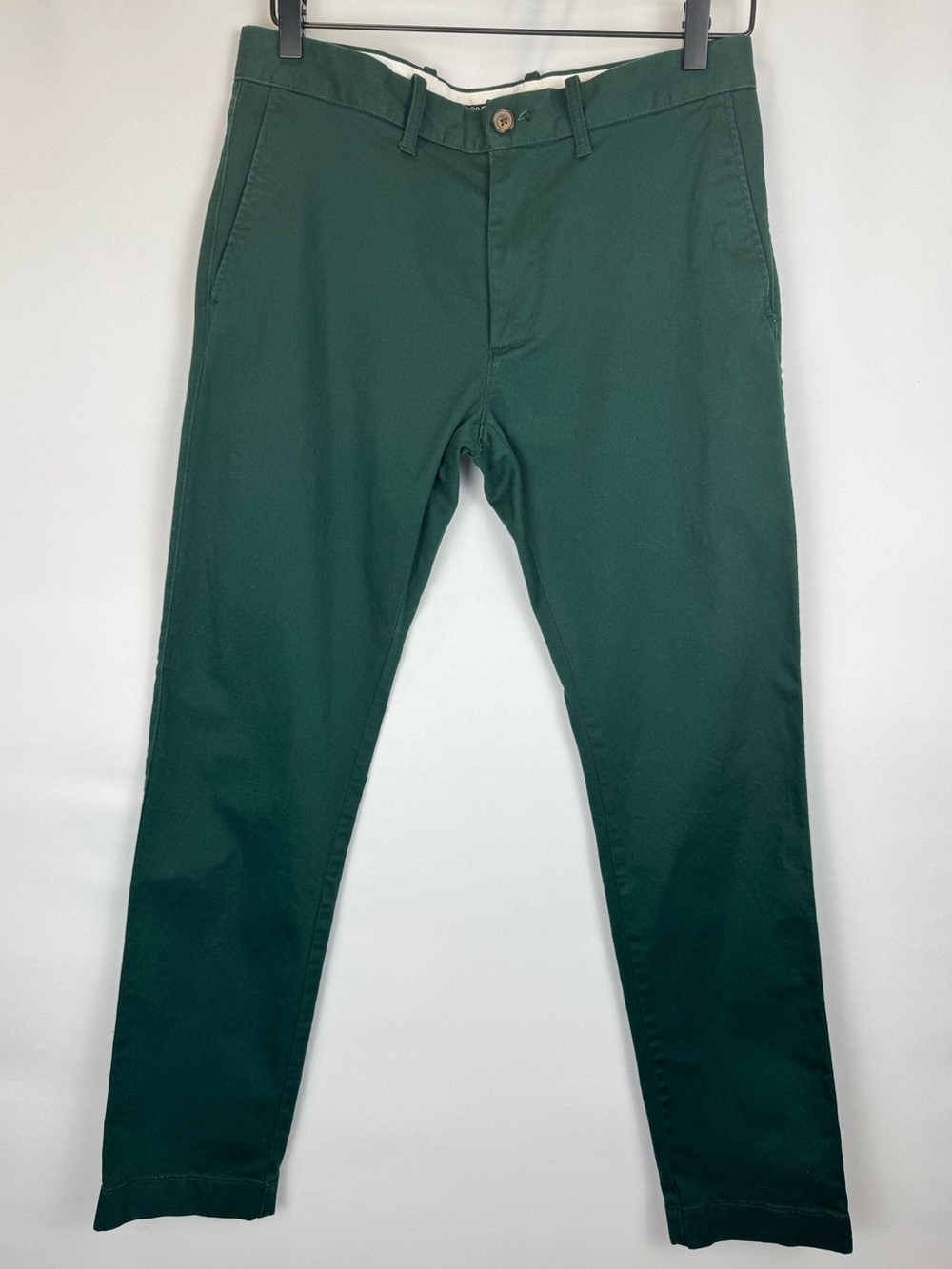 J. Crew Factory Men's Slim Fit Flex Chino Pants Forest Green Cotton Blend 30x30